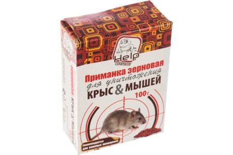 Купить Приманка зерновая для уничтожения крыс и мышей  100г HELP фото №4