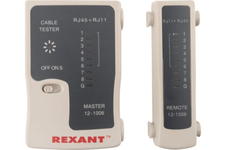 Купить Тестер для кабеля Rexant HT-C004 RJ45+RJ11 12-1006-4 фото №1